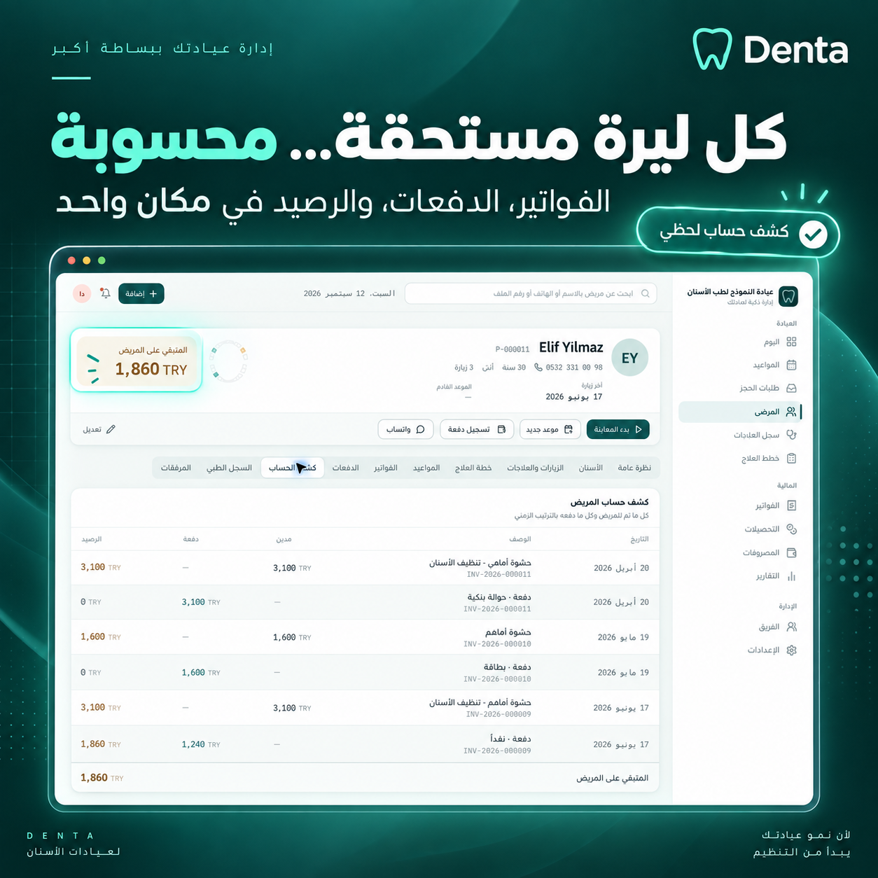 Invoices, collections and financial reports